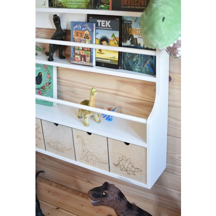 Wall shelf Dino with four drawers, Cameleon