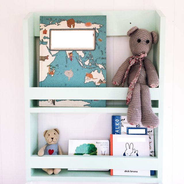 Wooden bookcase for the children's room 
