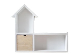 Large wall shelf for children's room with drawer