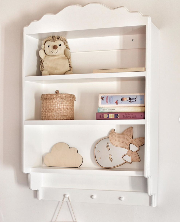 Wooden bookcase for children's room, cottage 