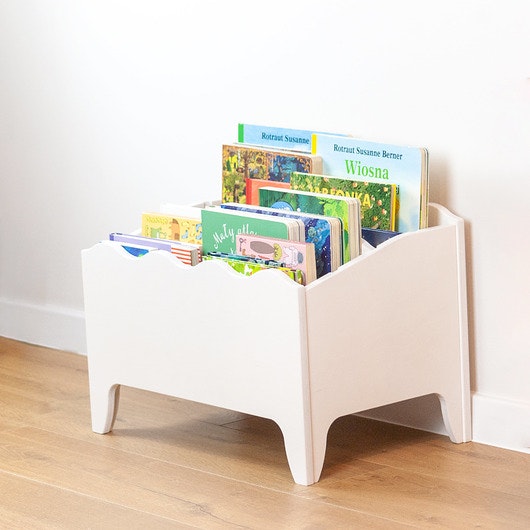 Storage box for books for the children's room, white 