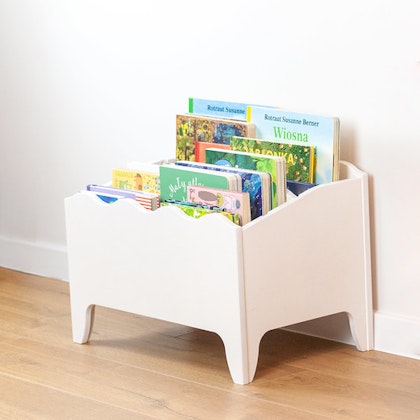 Storage box for books for the children's room, white