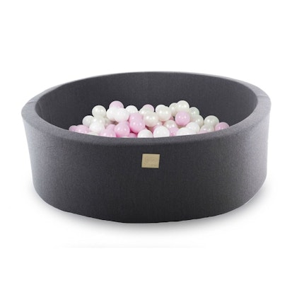 Meow, dark grey ball pit with 250 balls, Pretty Pink