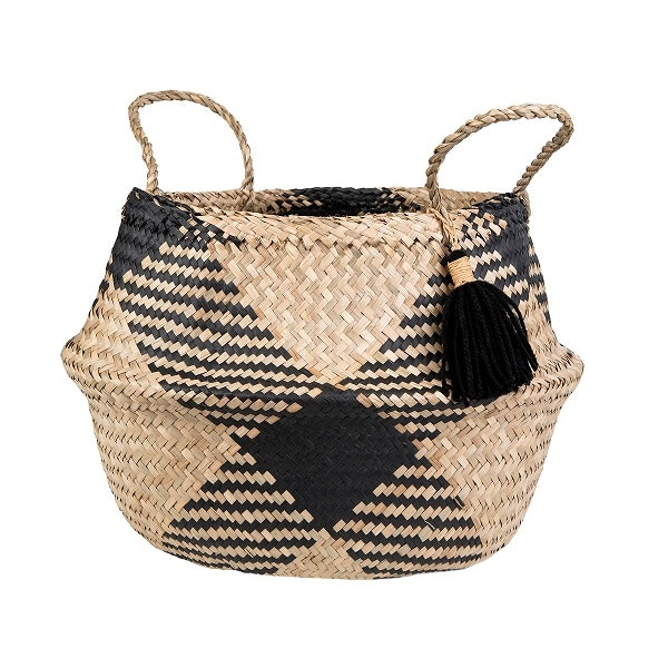 Sass & Belle, storage basket black tribal 