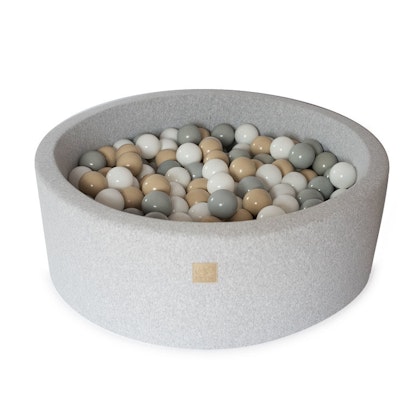 Meow, light grey ball pit with 250 balls, Safari beige