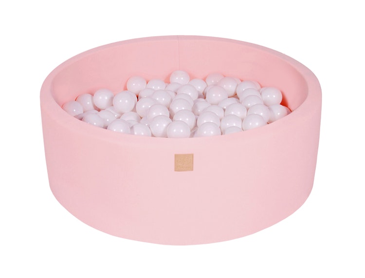 Meow, pink ball pit with 250 white balls 