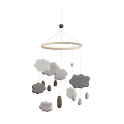 Sebra sängmobil warm grey clouds