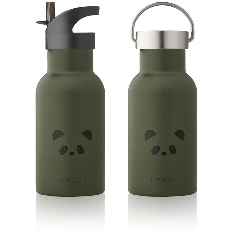 Liewood, Thermos Water Bottle Panda Hunter green 