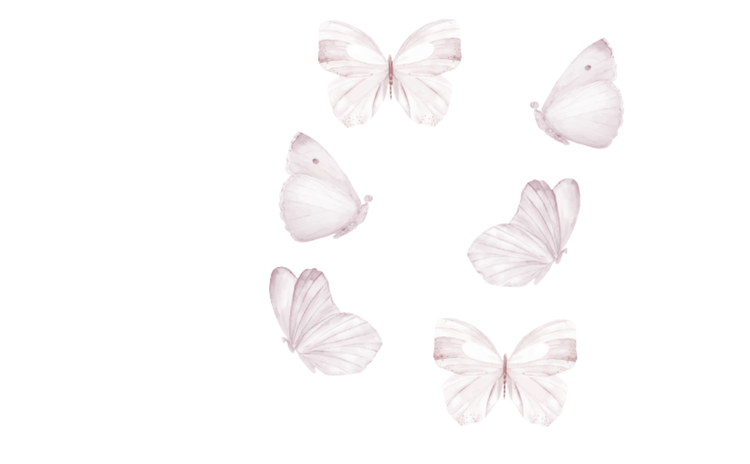 That`s Mine, White Butterflies, väggklistermärken 