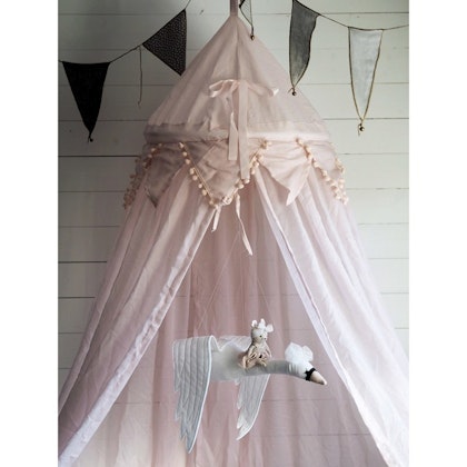 Form Living, pink bed canopy with LED lights