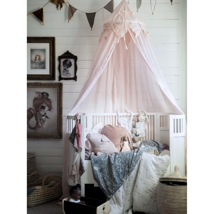 Form Living, pink bed canopy with LED lights 