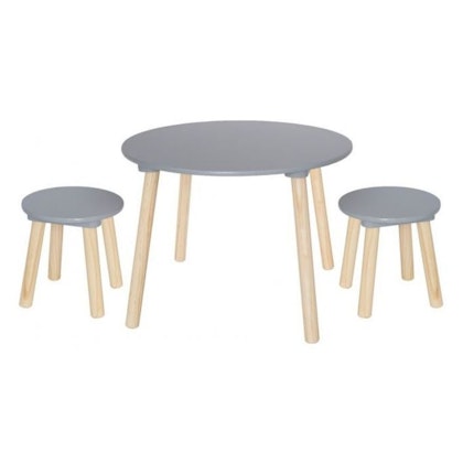 Jabadabado, Grey furniture set table with two stools