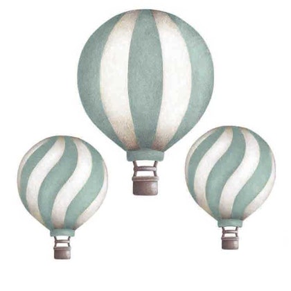 Mint Luftballonger vintage väggklistermärken, Stickstay