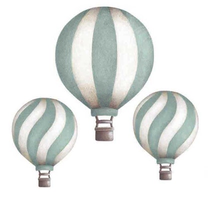 Mint Balloons vintage wall stickers, Stickstay