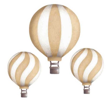 Dusty gold luftballonger vintage väggklistermärken, Stickstay