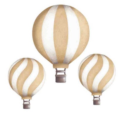 Dusty gold luftballonger vintage väggklistermärken, Stickstay