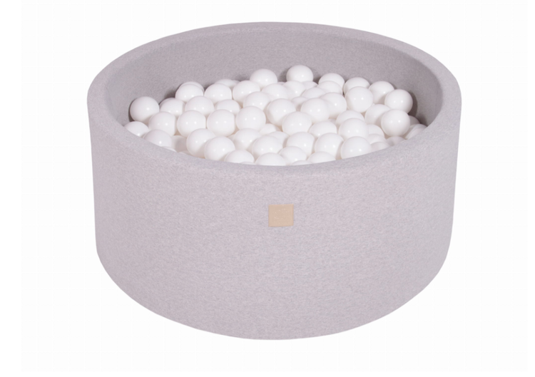 Meow, light grey ball pit 90x40 with 300 white balls 