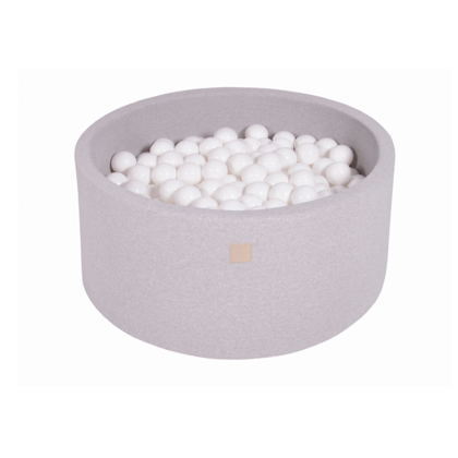 Meow, light grey ball pit 90x40 with 300 white balls
