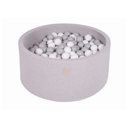 Meow, light grey ball pit 90x40 with 300 balls (grey, white)