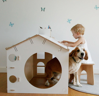 Playhouse with desk