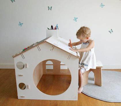 Playhouse with desk
