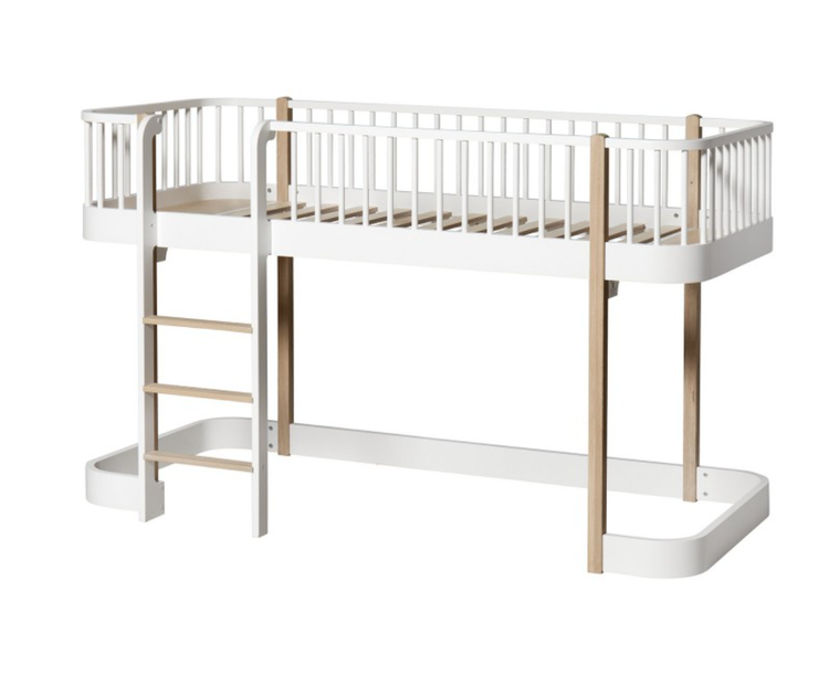 Oliver Furniture, Loft Bed White/Oak Oliver Furniture, Loft Bed White/Oak