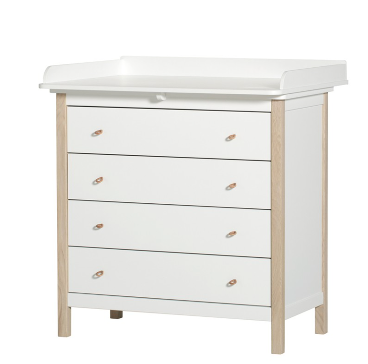 Oliver Furniture, changing table white/oak 