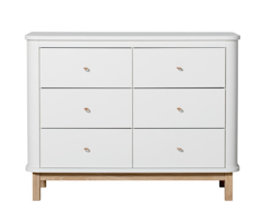 Oliver Furniture, Chest of drawers white/oak