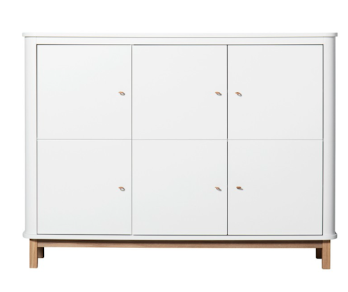 Oliver Furniture, cabinet, white/oak