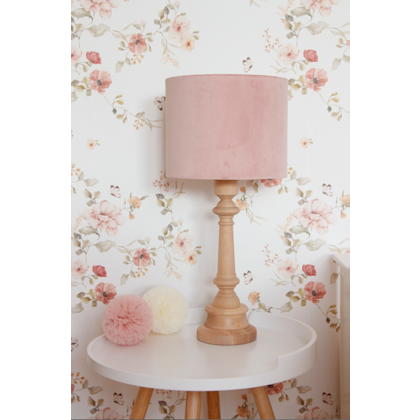 Lamps&Company, Table lamp for the children's room, pink velvet