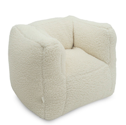 Jollein, Soffa Beanbag fåtölj, teddy cream white