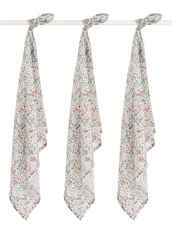 Jollein, muslin blanket 70x70 cm , Bloom 3-pack 