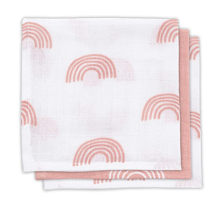 Jollein, baby blanket rainbow blush pink, 3-pack 