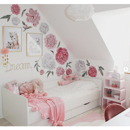 Peonies wall stickers, wall decoration XL