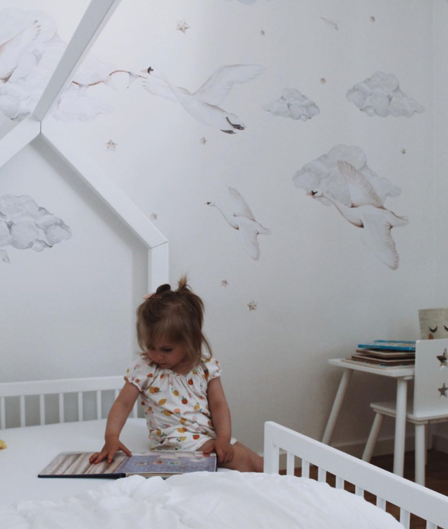 Dekornik, wall sticker swans 