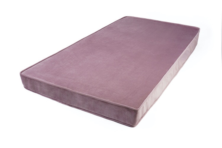 Seat cushion-Velvet mattress 60x120, dusty pink 