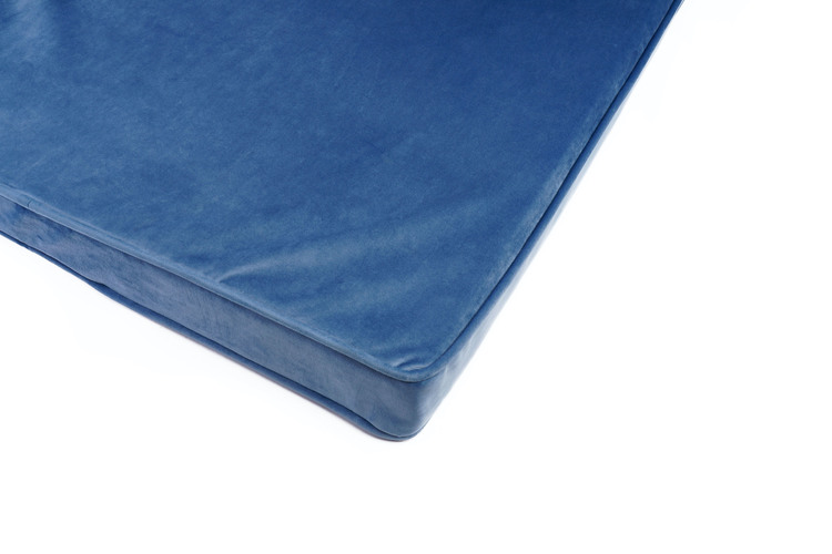Seat cushion-Velvet mattress 60x120, blue 