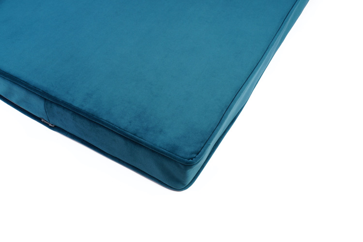 Seat cushion-Velvet mattress 60x120, turquoise 