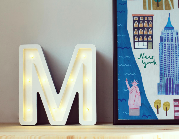 Little Lights, mini letter lamp 