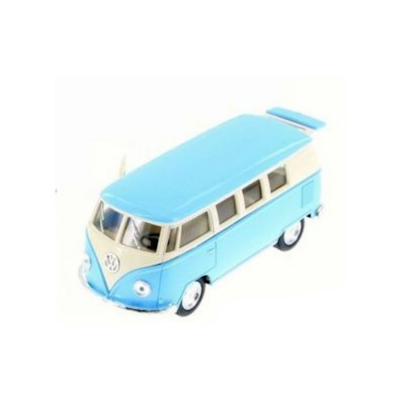 Toy car large Volkswagen pastel bus blue