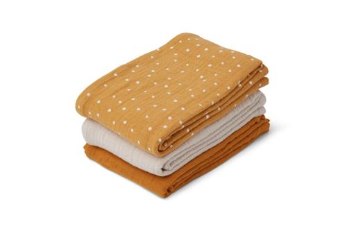 Liewood, Line snuttefilt 3-pack, yellow mellow mix