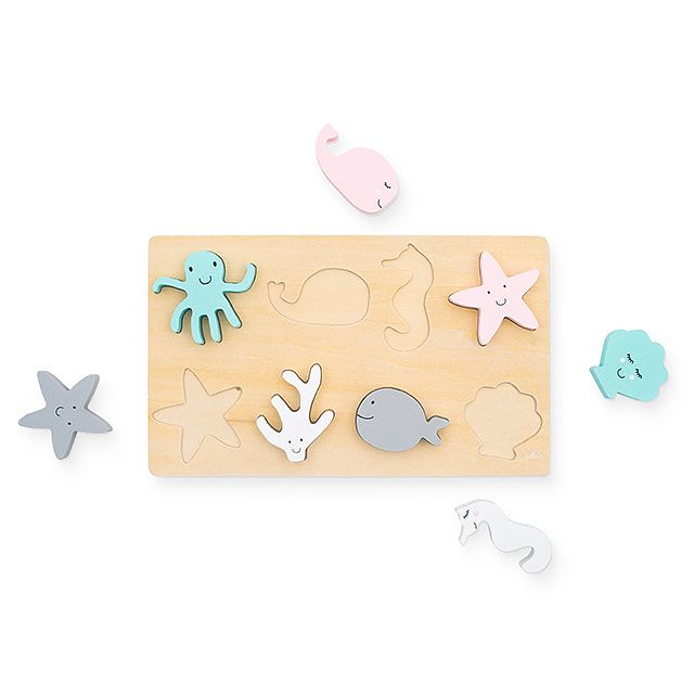 Jollein, wooden puzzle aquatic animals 