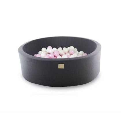 Meow, dark grey ball pit with 200 balls, Pretty Pink