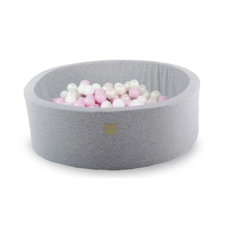 Meow, light grey ball pit with 200 balls, Pretty Pink 