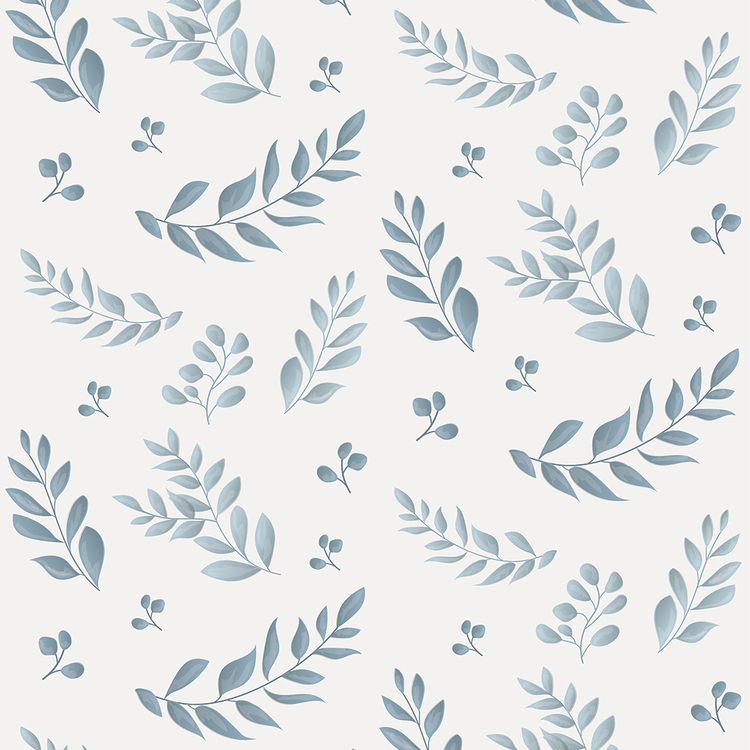 The Kids Interiors Store, Self-adhesive Wallpaper, Leafy blue 