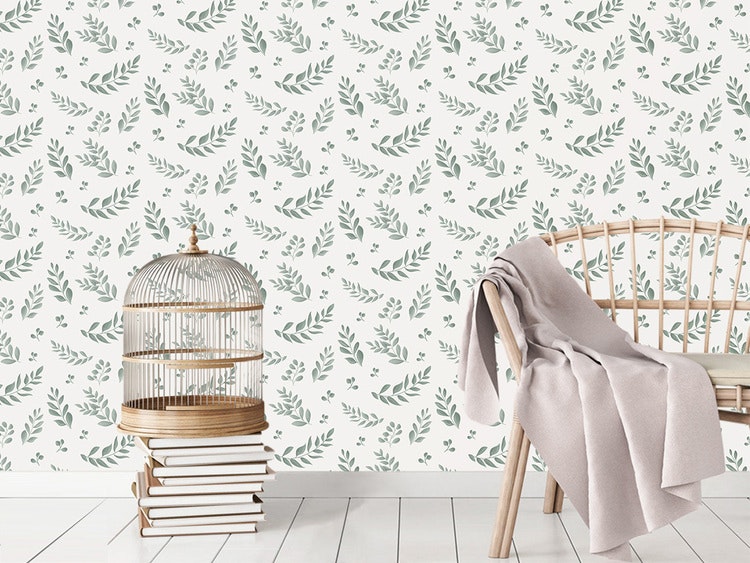 The Kids Interiors Store, Self-adhesive Wallpaper, Leafy green 