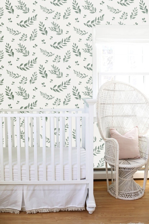 The Kids Interiors Store, Self-adhesive Wallpaper, Leafy green 