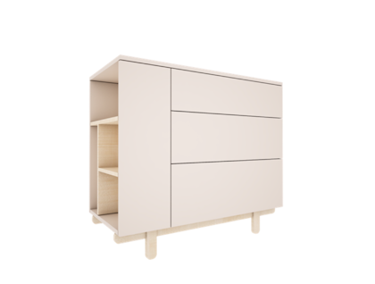 Woodluck, chest of drawers with bookcase , BASIC