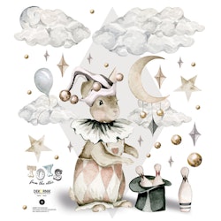 Dekornik, väggklistermärken- Rabbit the magician