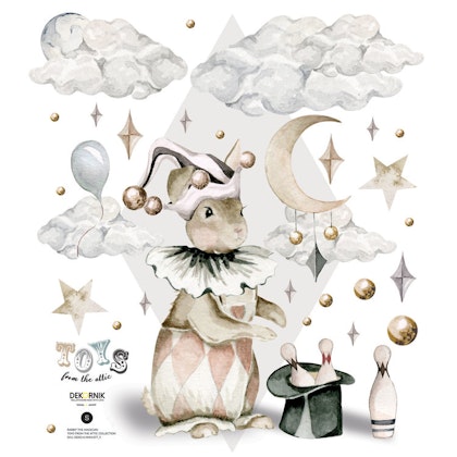 Dekornik, wall stickers- Rabbit the magician